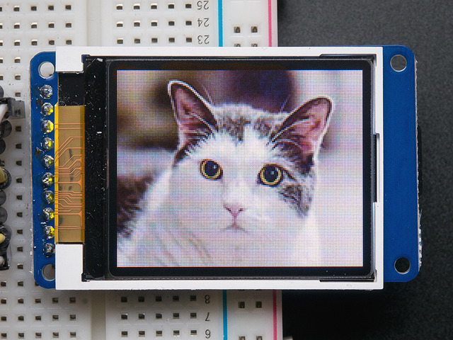 1.8" Color TFT LCD display with MicroSD Card Breakout